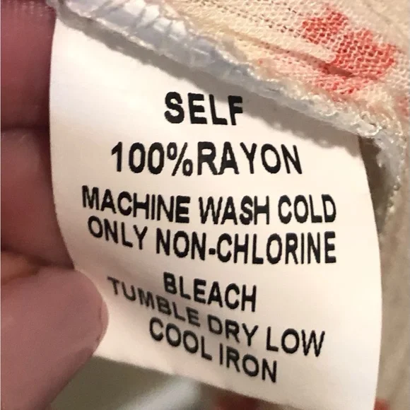 Orange and cream blouse. Size 2X. - Picture 6 of 10